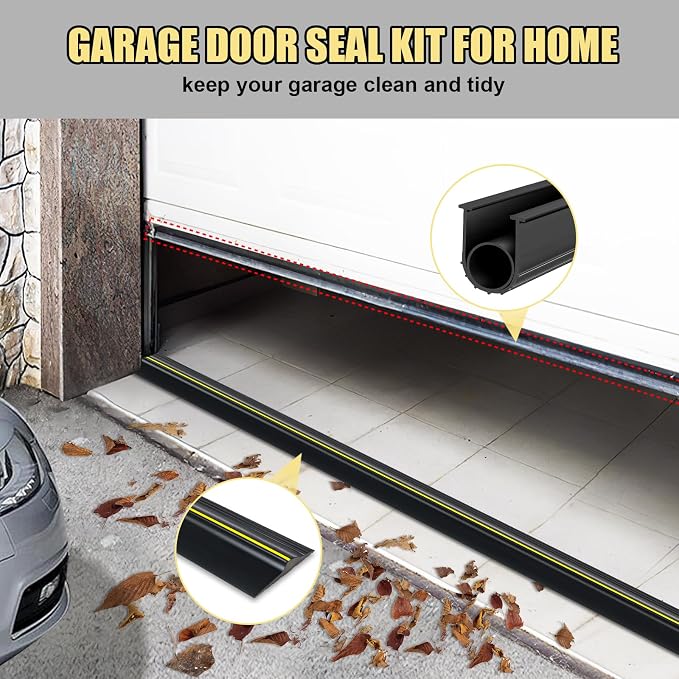 DGSL Garage Door Bottom Seal, 5/16 T-End Rubber Weather Stripping, 12 FT | U+O - Image 5