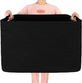 112L Extra Large Blanket Basket Holder Living Room, Pool Towels, Dog Toy by MINTWOODDesign