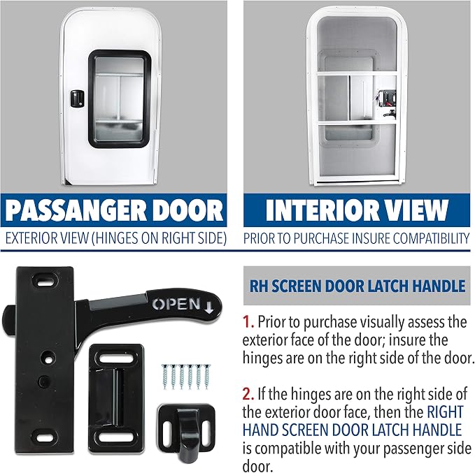 RV- Screen Door Latch Right Hand Handle Kit - Image 2