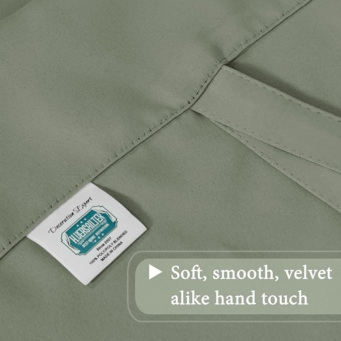 H.VERSAILTEX Blackout Tie Up Curtain 2 Panels Thermal Insulated Window Shade - Image 8