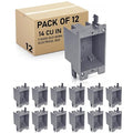 Airmont Products 14 in. Old Work Electrical Box, 1-Gang 14 Cu in Non-Metallic by AirmontProducts