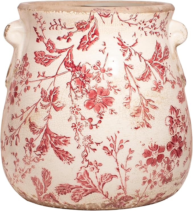 Antique Ceramic Planter & Vase for Home Decor, Rustic Farmhouse Flower Pot | by XiaanJiaju