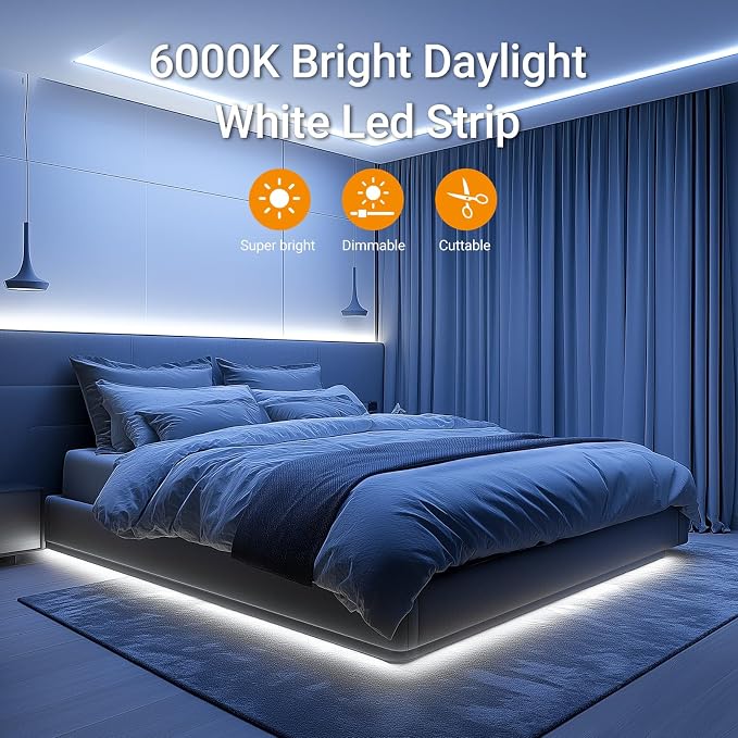 CT CAPETRONIX White LED Strip Light, 16.4 Feet 24 Volt LED Light Strip White - Image 7