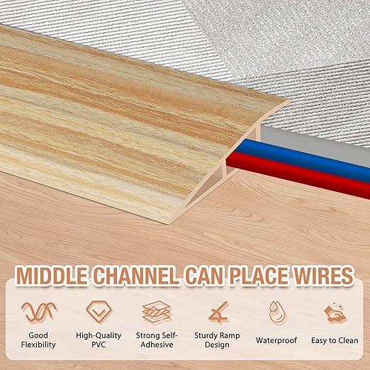Floor Transition Strip Self Adhesive Vinyl Door Threshold Strip | Rubber - Image 3
