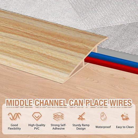 Floor Transition Strip Self Adhesive Vinyl Door Threshold Strip | Rubber - Image 3