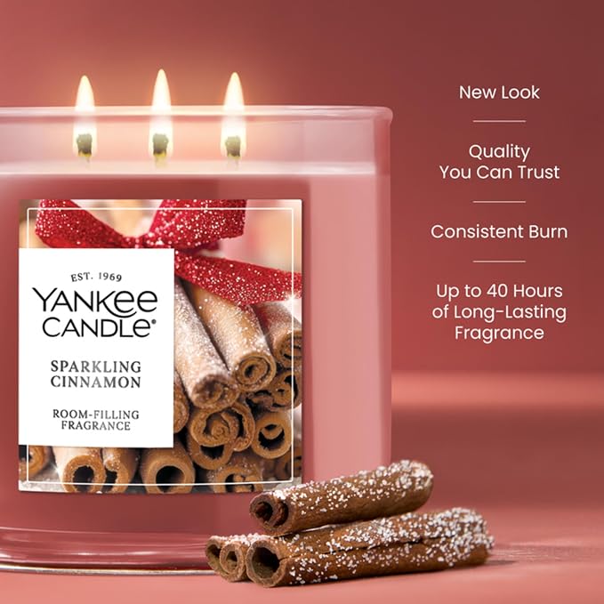 Yankee Candle Cinnamon Stick, Scented Candle, 14.5oz 3-Wick Candle Jar - Image 4