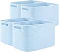 OIAHOMY 4 Pack Storage Baskets for Organizing 15L Storage Bins Light Blue | by MasterofSpaceOptimization