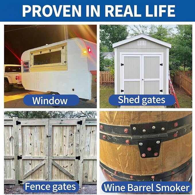 Black Gate Hinges Shed Hinges Heavy Duty Gate Hinges - Image 7