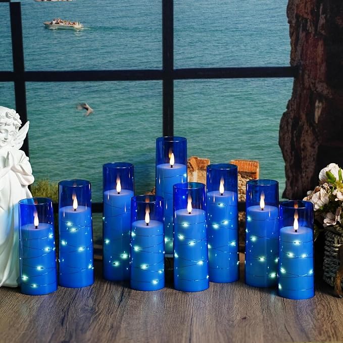 Nimiko Flickering Flameless LED Candles, Battery Operated Candles 9 Pcs - Image 6