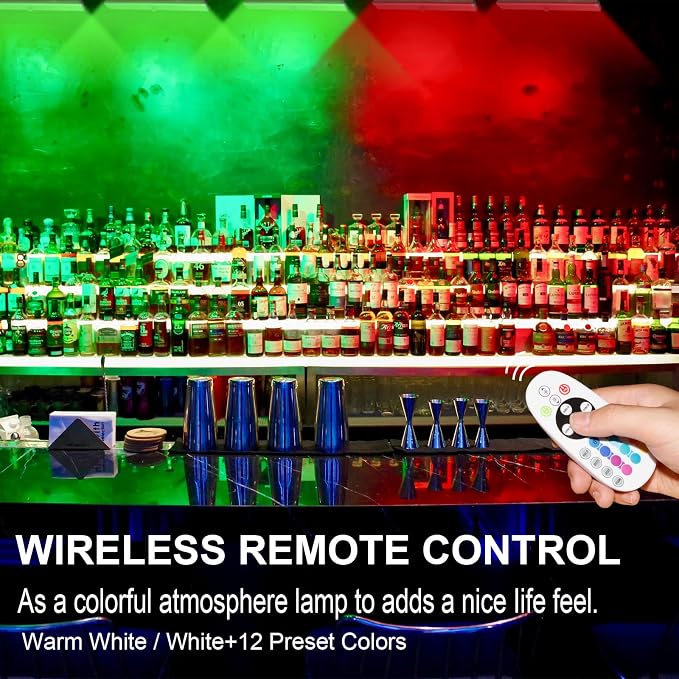 48 LED Under Cabinet Lighting Wireless, 15 Colors Changeable Rechargeable RGB - Image 3