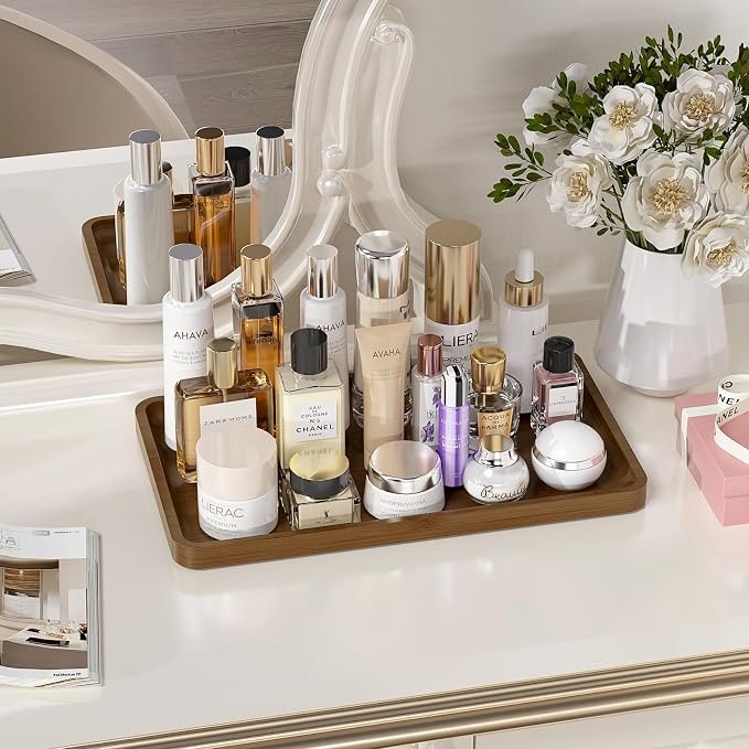 Weenson Bathroom Vanity Tray for Countertop Decor Perfume Makeup Toiletries - Image 2