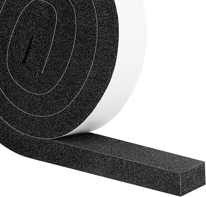 Extra Wide Foam Tape Insulation, Window AC Gap Blocker, 2x1in | Open Cell Thick by Trisiki