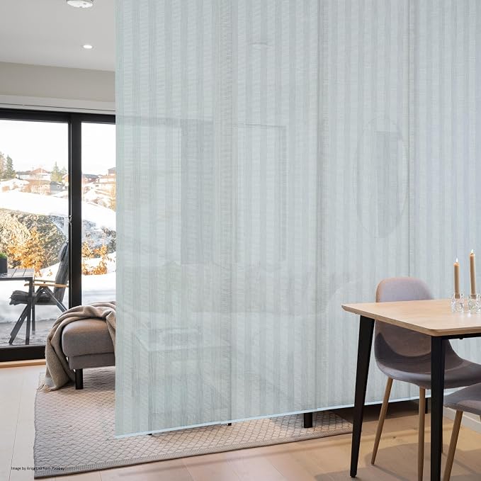 Replacement Fabric Panels for Sliding Glass Door, Fabric Only, Natural Woven - Image 3