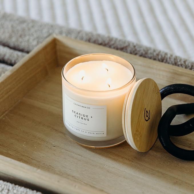 Seaside & Citrus 3 Wick Scented Candle - Image 6