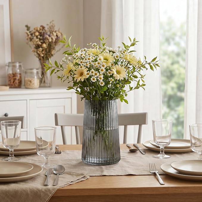 Black Glass Vase for Flower, Flower Vase for Bouquet, Modern Glass Vases - Image 6