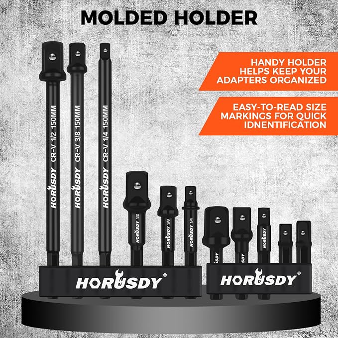 HORUSDY 11-Piece Impact Socket Adapter Set, 1/4-Inch Hex Shank, Cr-V Steel High - Image 7
