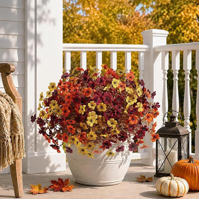 Artificial Fall Flowers Faux Mums - Image 3