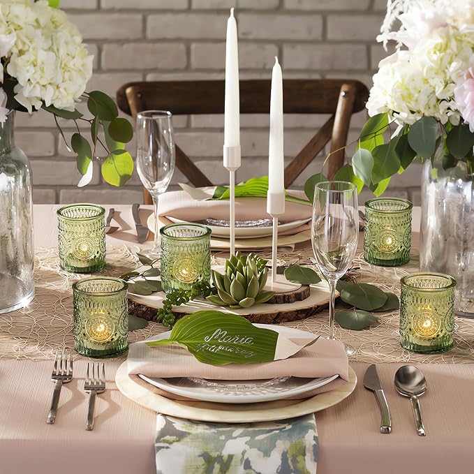 DEVI 24pcs Green Votive Candle Holders - Image 6