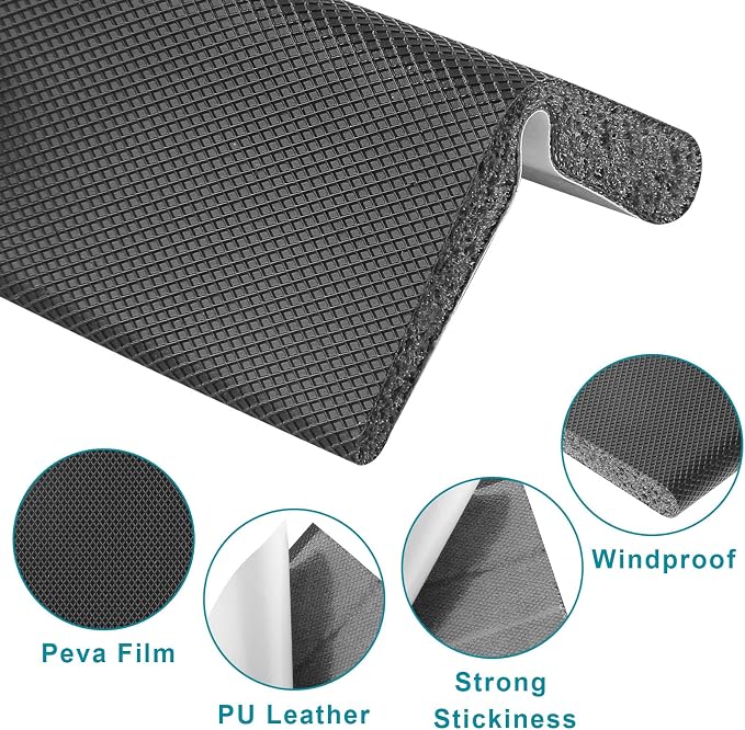 4 Pcs Door Corner Seals, Self-Adhesive Wedge, Draft Stoppers Foam Pads - Image 3
