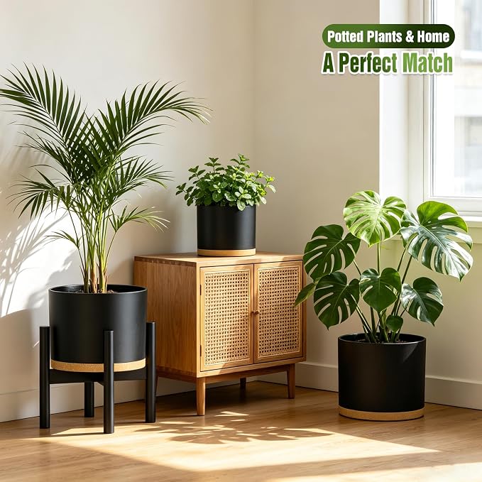 10/9/8 Inch Plant Pots 3 Pack, - Image 2