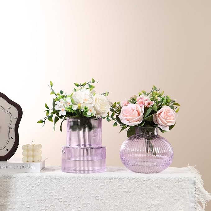 Ribbed Glass Vases, Modern Vase - Image 5