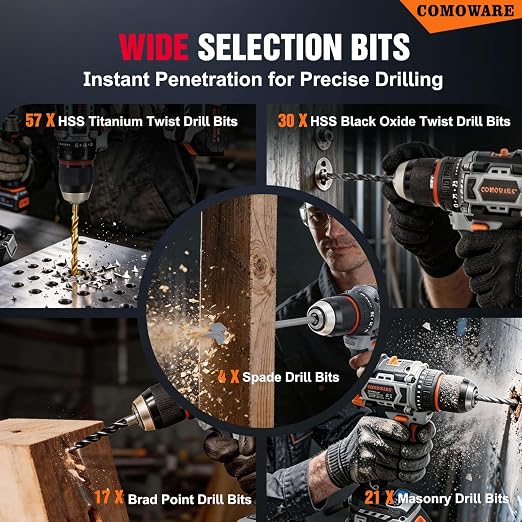 COMOWARE 246 Pcs Drill Bit Set - Image 3