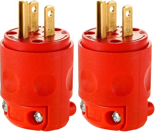 Leviton 515PV-OR 15 Amp, 125 Volt, Grounding Plug by Leviton