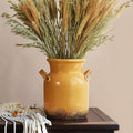 Quoowiit Ceramic Rustic Farmhouse Vase, Distressed Decorative Flower Vases by Quoowiit