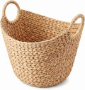Extra Large Water Hyacinth Woven Storage Basket – Boat-Shaped by Unknown