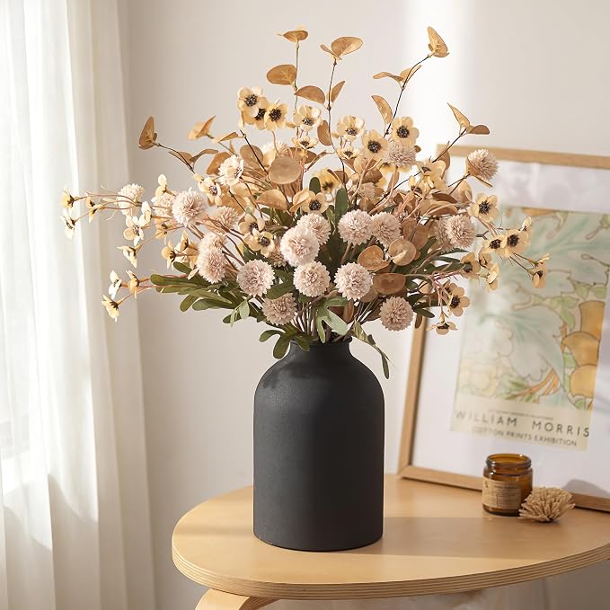 BLOSMON Beige Faux Flowers in Vase - Image 3