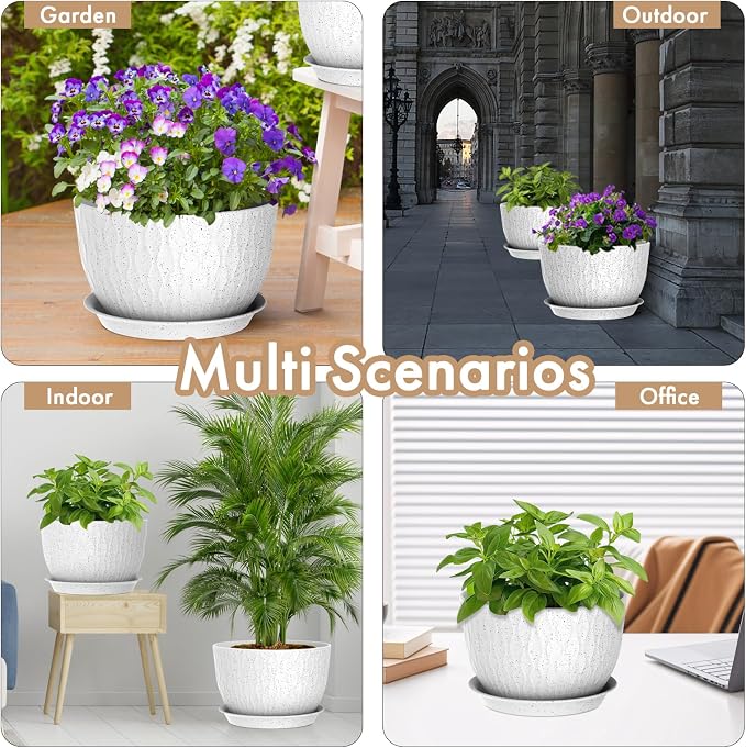 WSMKSZ 12 Inch Wide Water Ripples Flower Pots - Image 6
