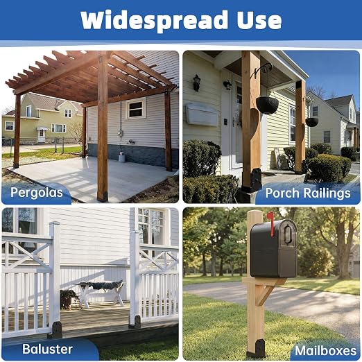 4x4 Post Base, Concealed Fastener Concrete Post Anchor, Elevated Post Base | - Image 8
