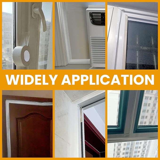 White Window Weather Sealing Tape, Window Draft Isolation Sealing Film Tape - Image 4