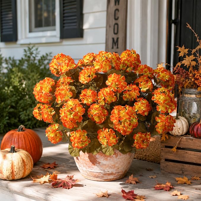 Fake Geraniums Artificial Flowers - Image 3