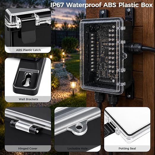 Junction Box IP67 Waterproof Electrical Box ABS Plastic Hinged Shell - Image 2