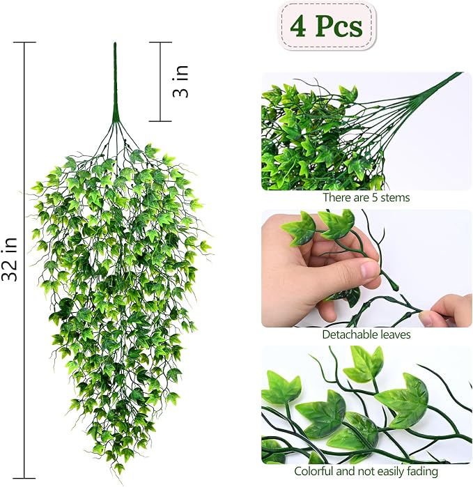 Artificial Hanging Ivy for Outdoors - Image 4