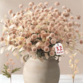 Alupssuc 32 Pcs Beige Faux Silk Mums, Fake Chrysanthemum by Alupssuc