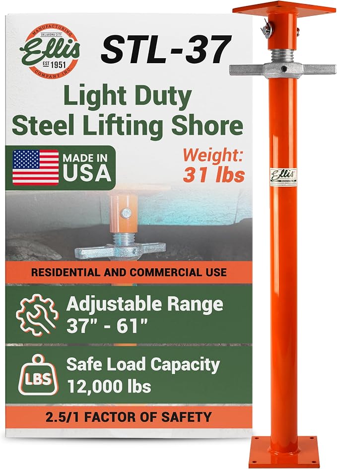 Ellis Manufacturing Light-Duty Steel, Construction Jack Post, Floor Leveling by Ellis