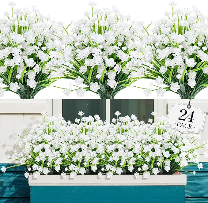AGIRL Artificial Flowers Outdoor UV Resistant Fake Plant Garden Patio Decor | by AGIRL