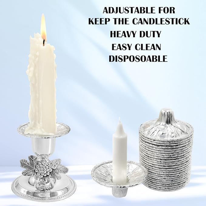 The Dreidel Company Extra Heavy Disposable Candle Holders, 600 Pack - Image 2