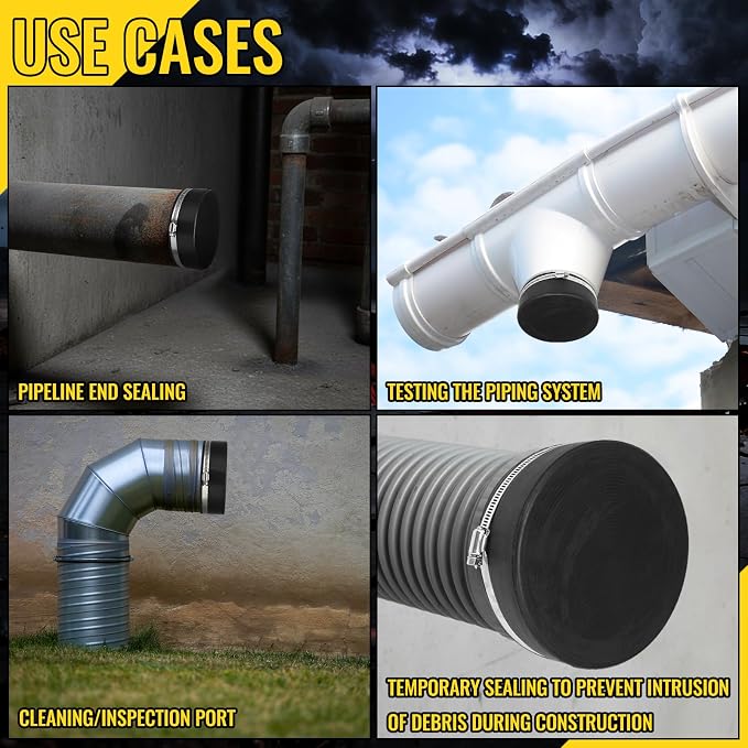 6 Pack 6 Inch Flexible PVC Pipe Cap - Image 5