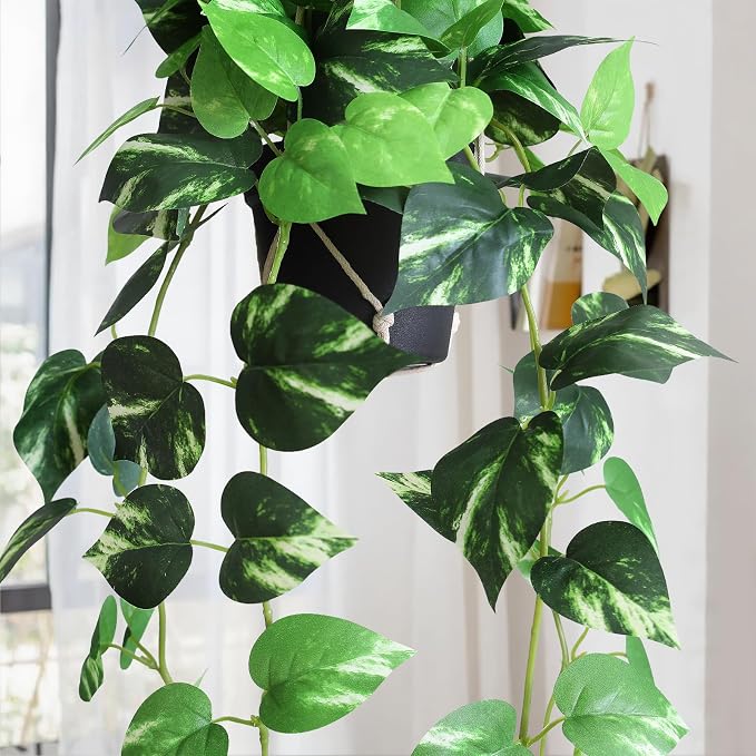alyptus Fake Pothos Hanging Plants - Image 3