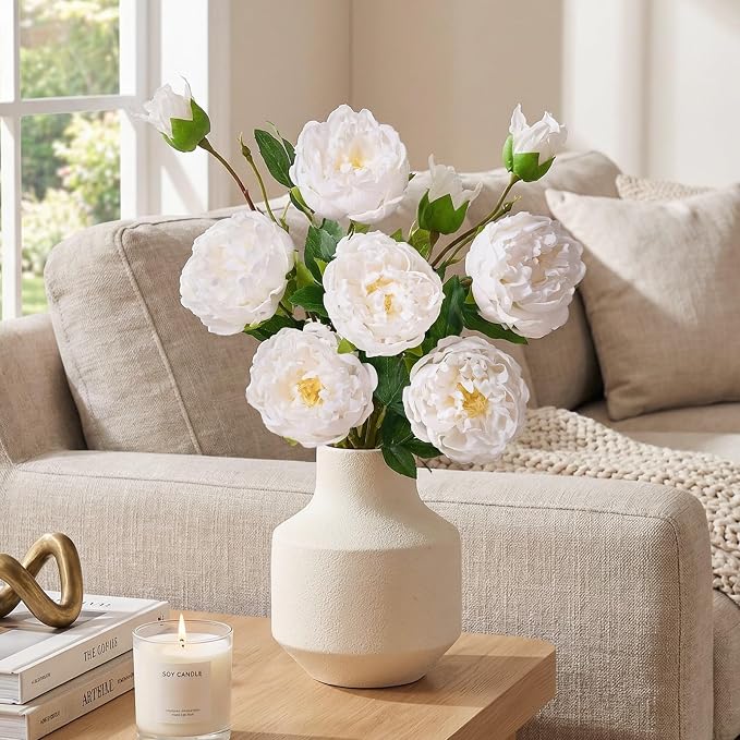 5PCS 22in Peonies Artificial Flowers, Real Touch Latex Fake Peonies | Lifelike - Image 7