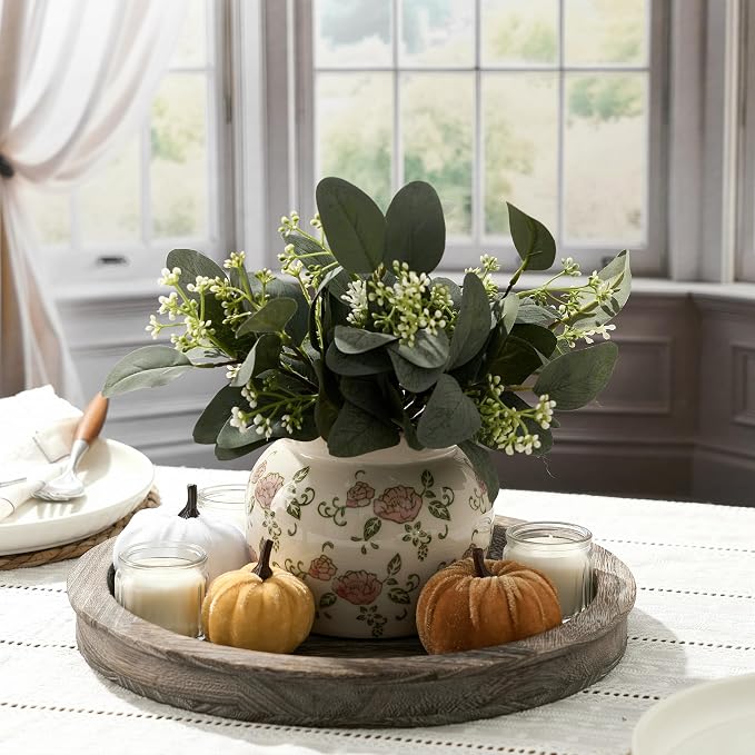SIDUCAL Ceramic Red Rose Floral Vase - Image 3