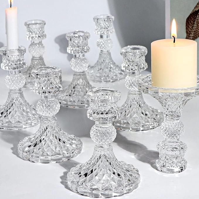 Candlestick Holders Set, Spring Party, Romantic Dinner, Festival & Windowsill by DARJEN