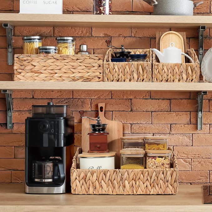 Pantry Baskets for Organizing, Wicker Basket Shelf Storage | Handwoven Pantry - Image 4