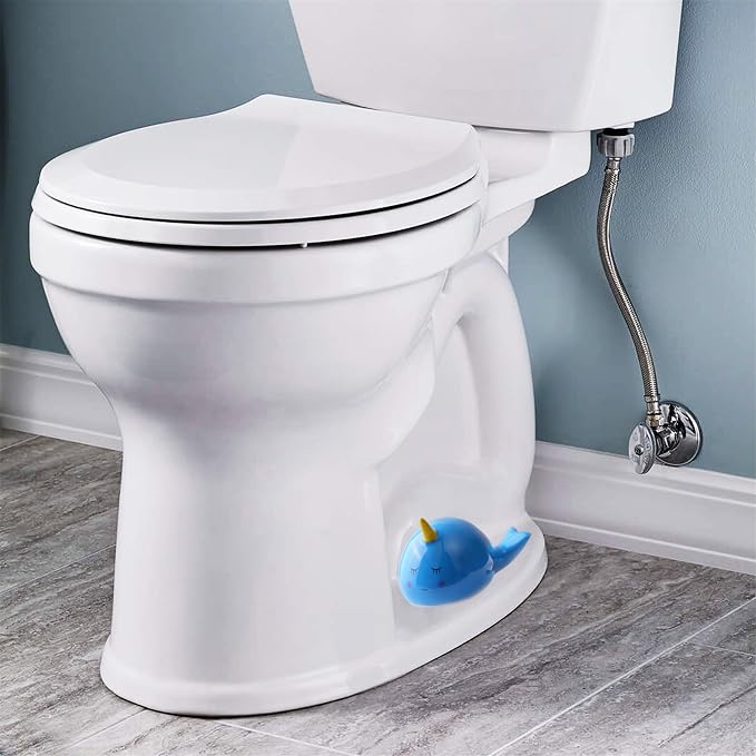 Blue Whale Toilet Floor Bolt Covers, Ceramic Whale Toilet Bolt Caps, Cute - Image 2