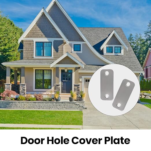 1" x 2-1/4" Door Hole Cover Plate, Stainless Steel Door Strike Filler Plate | - Image 7