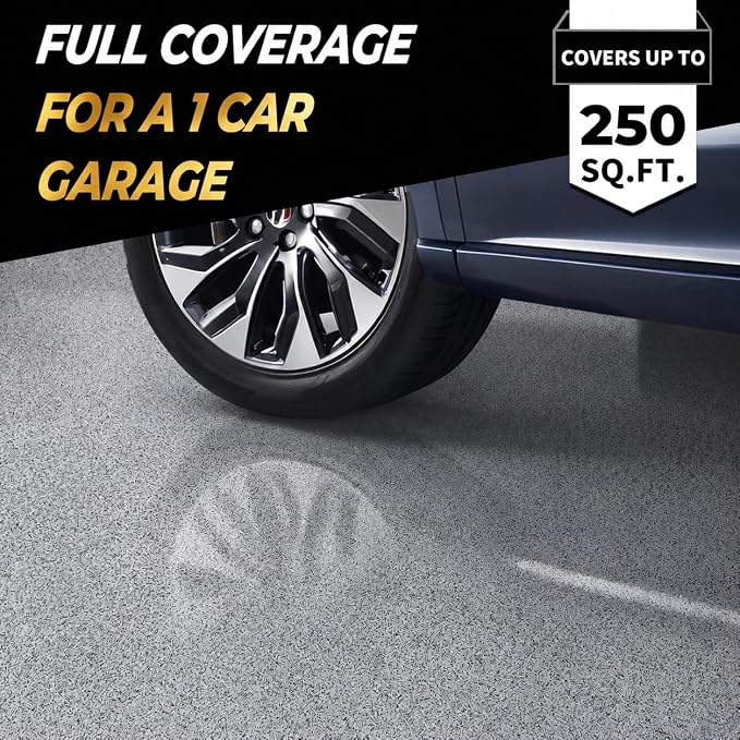 Kotoshi Epoxy Colored Sand Floor Paint, Marble Gray, 3 Gallon | Covers 110 Sq Ft - Image 3