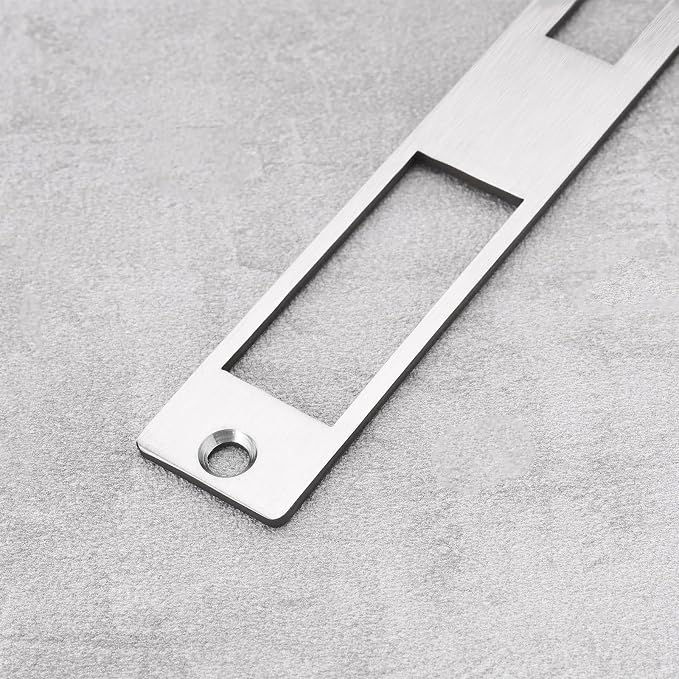 1Pc Door Flat Strike Plate Stainless Steel Plate 172mm x 23.7mm - Image 5